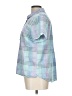 L.L.Bean 100% Cotton Tweed Blue Short Sleeve Button-Down Shirt Size L (estimated) - photo 5