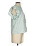 Express Outlet 100% Polyester Green Short Sleeve Blouse Size XS - photo 4