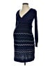 Seraphine Chevron-herringbone Blue Cocktail Dress Size 4 - photo 1