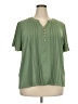 Coco + Carmen 100% Polyester Green Short Sleeve Blouse Size XXL - photo 1