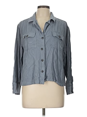Max Jeans 3/4 Sleeve Button-Down Shirt (view 1)