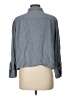 Max Jeans Gray 3/4 Sleeve Button-Down Shirt Size L - photo 2
