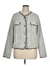 Pol 100% Polyester Tweed Ivory Jacket Size XL - photo 1