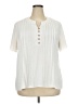 Coco + Carmen 100% Polyester Ivory Short Sleeve Blouse Size XXL - photo 1