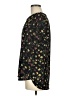 Pleione 100% Polyester Floral Black Short Sleeve Blouse Size M - photo 5