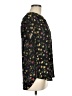 Pleione 100% Polyester Floral Black Short Sleeve Blouse Size M - photo 4