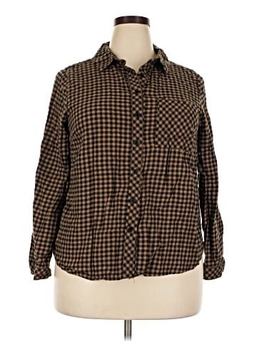 Roaman's Long Sleeve Button-Down Shirt (view 1)