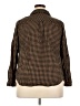 Roaman's Houndstooth Brown Long Sleeve Button-Down Shirt Size 18W - photo 2