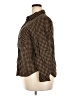 Roaman's Houndstooth Brown Long Sleeve Button-Down Shirt Size 18W - photo 5