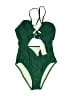 Cupshe Solid Green One Piece Swimsuit Size S - photo 1