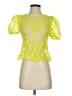 Peach 100% Polyester Yellow Short Sleeve Top Size S - photo 1