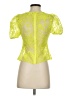 Peach 100% Polyester Yellow Short Sleeve Top Size S - photo 2