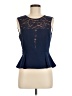 BCBGMAXAZRIA Blue Sleeveless Blouse Size M - photo 1