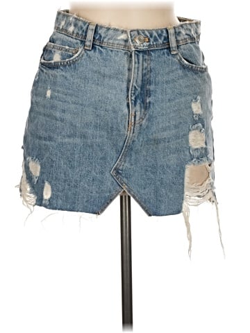 Trafaluc by Zara Denim Skirt (view 1)