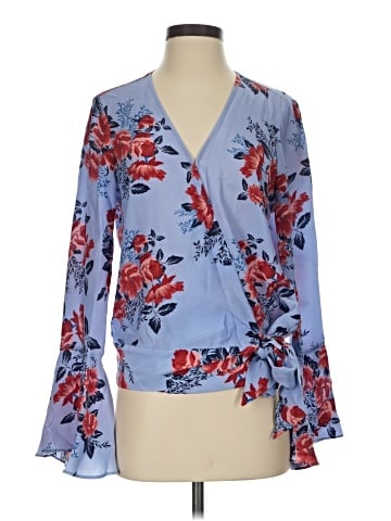Parker Long Sleeve Silk Top (view 1)