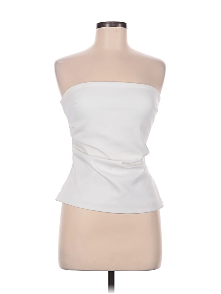 Pre-owned Zara Sleeveless Blouse In White
