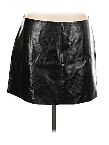 MNG Faux Leather Skirt (view 1)