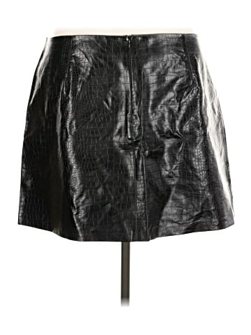 MNG Faux Leather Skirt (view 2)