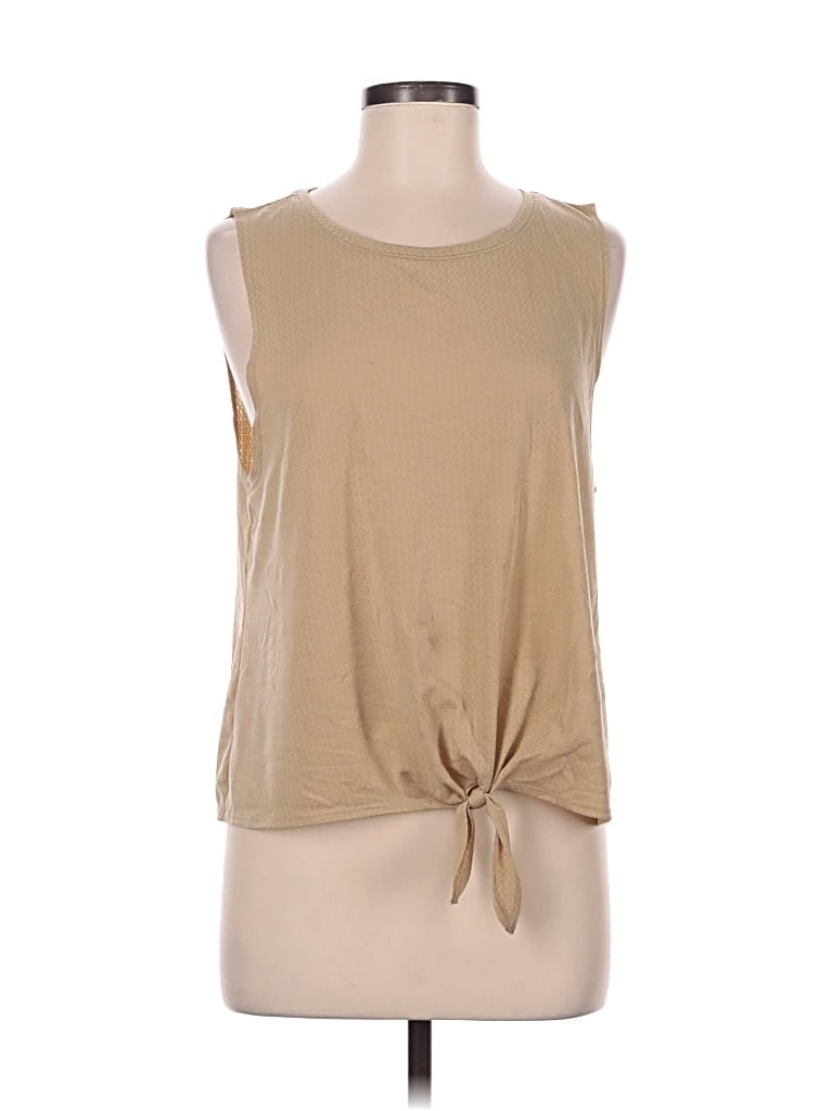 Pre-owned Gap Fit Sleeveless T-shirt In Tan