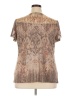 B.l.e.u. Brown Short Sleeve Blouse Size 2X - photo 2