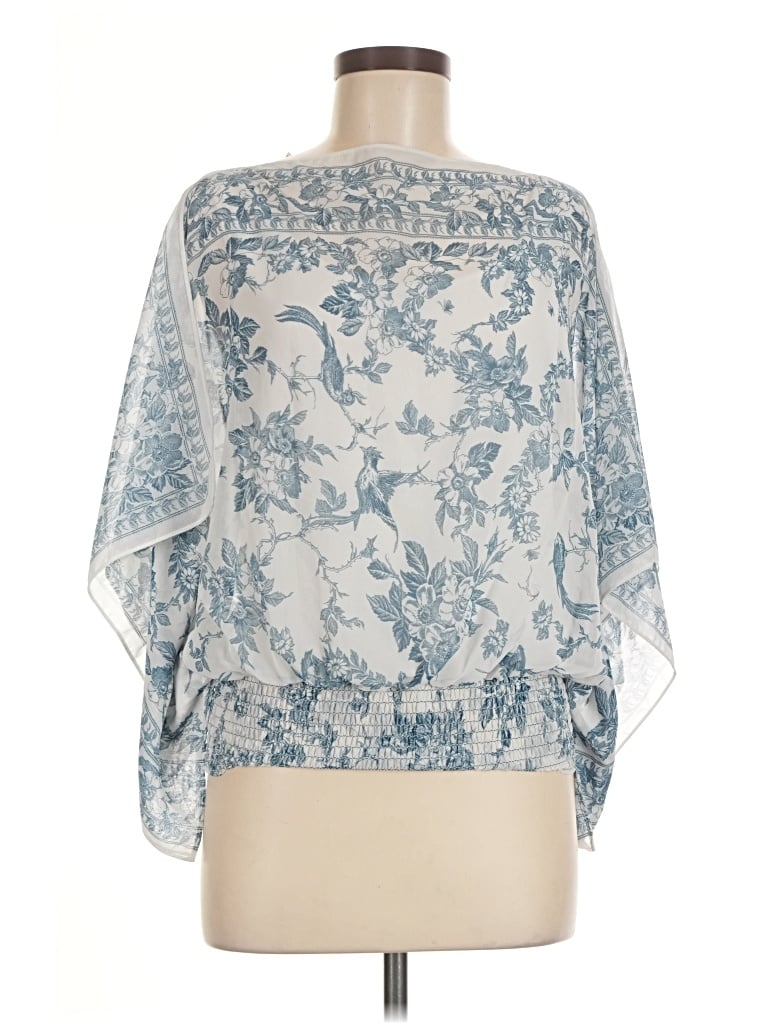 Max Studio 3/4 Sleeve Blouse In Blue