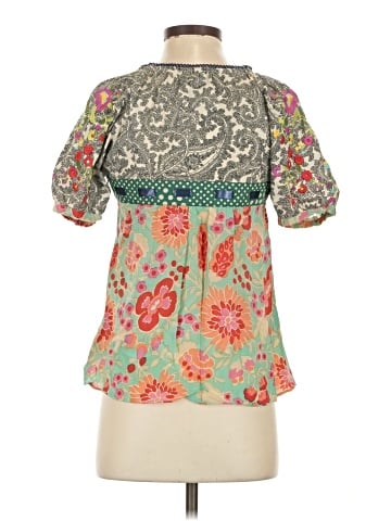Fei Short Sleeve Silk Top (view 2)