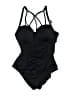 Torrid Solid Black One Piece Swimsuit Size 1X Plus (1) - photo 1