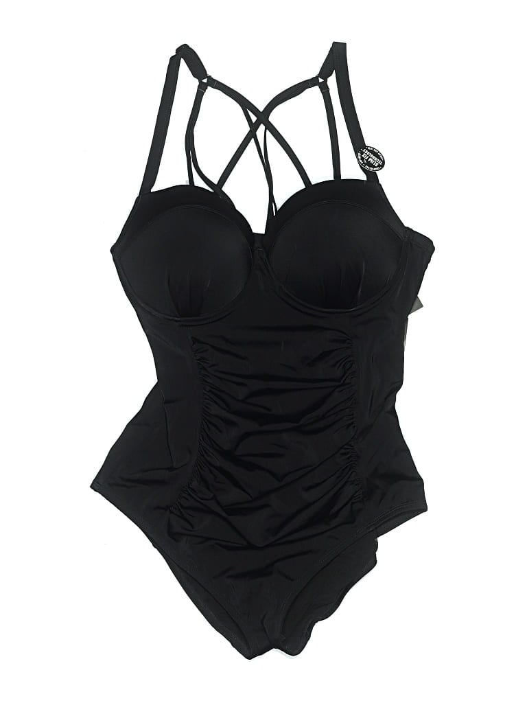 Pre-owned Torrid One Piece Swimsuit In Black