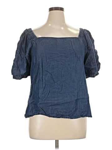 Anne Klein Short Sleeve Blouse (view 1)