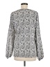 Ann Taylor LOFT Outlet 100% Polyester Gray Long Sleeve Blouse Size M - photo 2
