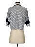 Sundry Stripes Silver Short Sleeve Turtleneck Size XS (0) - photo 2
