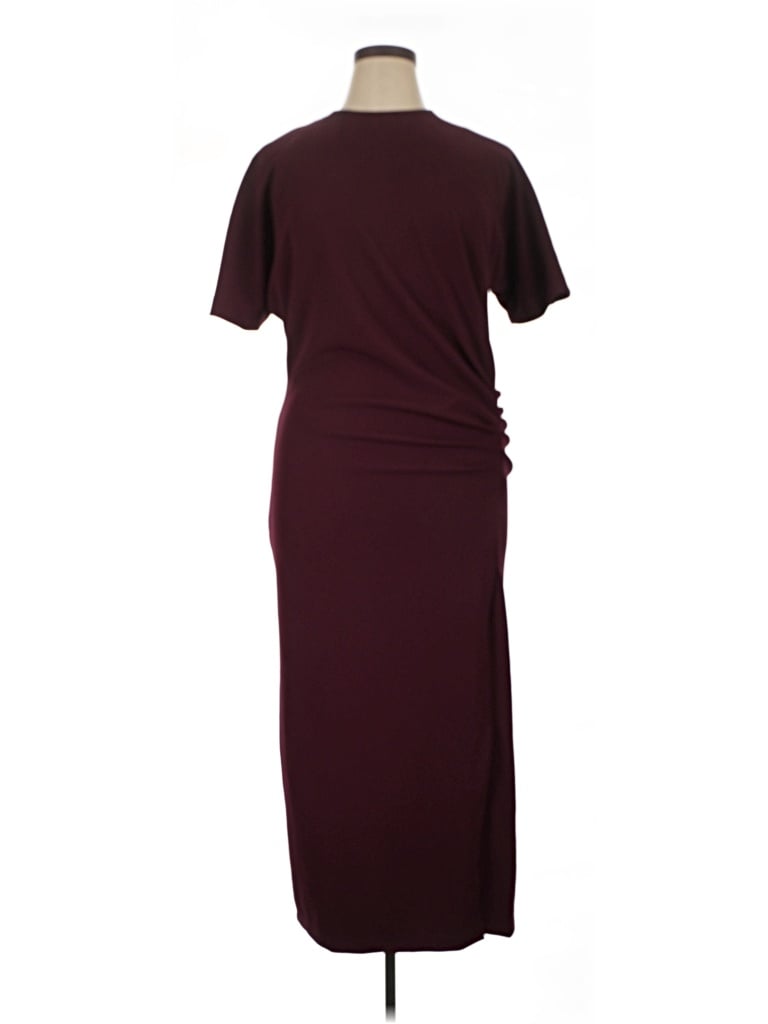Zara Casual Dress In Burgundy