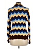 M Missoni Chevron-herringbone Brown Long Sleeve Blouse Size M - photo 2
