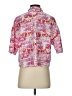 Stradivarius Print Pink 3/4 Sleeve Button-Down Shirt Size S - photo 2