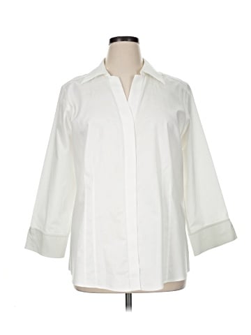 Foxcroft 3/4 Sleeve Button-Down Shirt (view 1)