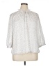 Vince Camuto 100% Polyester Polka Dots White 3/4 Sleeve Blouse Size XL - photo 1