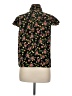 Marc Jacobs 100% Silk Floral Black Short Sleeve Silk Top Size 6 - photo 2