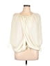 Free People 100% Polyester Solid Ivory 3/4 Sleeve Blouse Size XL - photo 1