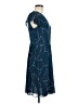 Ann Taylor 100% Polyester Graphic Blue Cocktail Dress Size 8 - photo 4