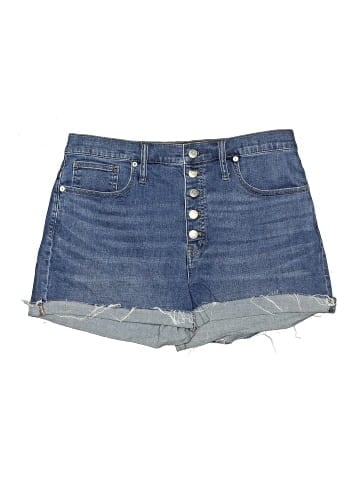 Madewell High-Rise Denim Shorts in Derby Wash: Button-Front Edition (view 1)