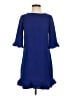 CeCe 100% Polyester Solid Blue Casual Dress Size 2 - photo 1