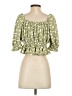 INA Green 3/4 Sleeve Blouse Size S - photo 2