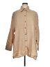 Cos 100% Linen Solid Tan 3/4 Sleeve Button-Down Shirt Size 14 - photo 1