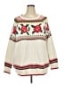 Mossimo Supply Co. Floral Ivory Pullover Sweater Size XXL - photo 1