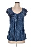 Roz & Ali Blue Short Sleeve Blouse Size L - photo 1