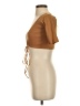 Motel Brown Short Sleeve Top Size S - photo 5