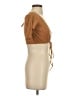Motel Brown Short Sleeve Top Size S - photo 4