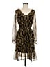 Ella Moss 100% Rayon Paisley Gold Cocktail Dress Size M - photo 1