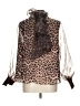 Fate 100% Polyester Animal Print Brown 3/4 Sleeve Blouse Size L - photo 2