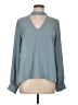 Lush 100% Polyester Teal Long Sleeve Blouse Size L - photo 1